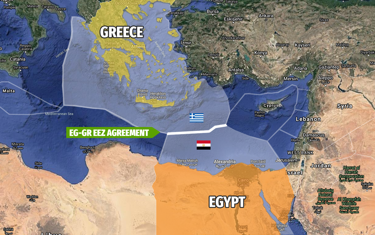 Egypt and Greece signed EEZ Agreement a while at Cairo, today 6 August 2020