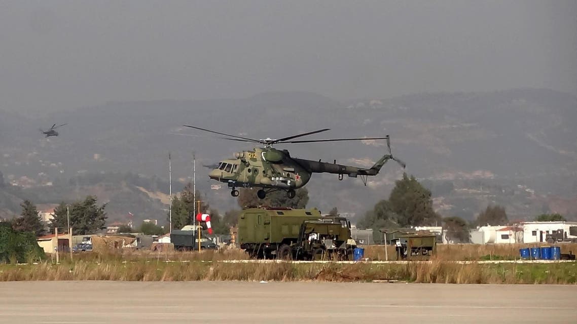 A Russian helicopter makes an emergency landing in Turkey's area of influence in Northern Syria