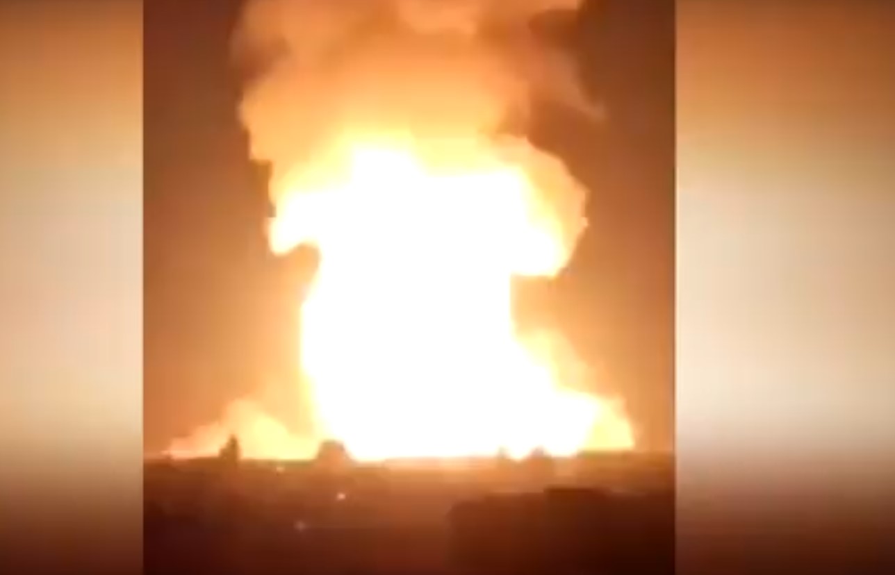 Kurdish groups sabotage natural gas main distribution network belonging to Turkey and cause a huge explosion